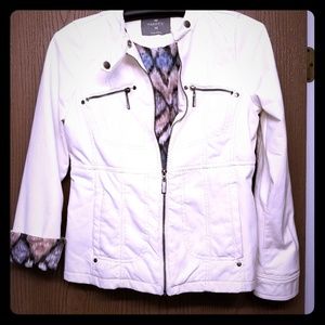 Leather lined jacket.